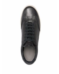 schwarze Leder niedrige Sneakers von Corneliani
