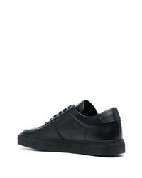 schwarze Leder niedrige Sneakers von Common Projects