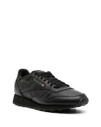 schwarze Leder niedrige Sneakers von Reebok