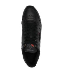 schwarze Leder niedrige Sneakers von Reebok