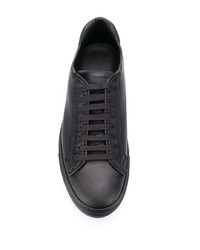 schwarze Leder niedrige Sneakers von Scarosso