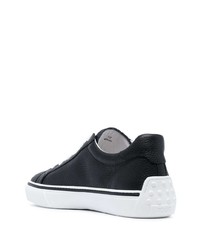 schwarze Leder niedrige Sneakers von Tod's