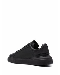 schwarze Leder niedrige Sneakers von John Richmond