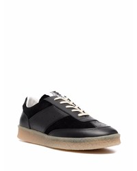 schwarze Leder niedrige Sneakers von MM6 MAISON MARGIELA