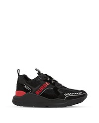 schwarze Leder niedrige Sneakers von Burberry