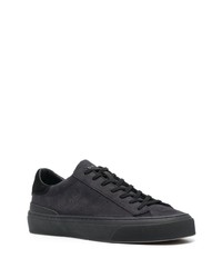 schwarze Leder niedrige Sneakers von D.A.T.E