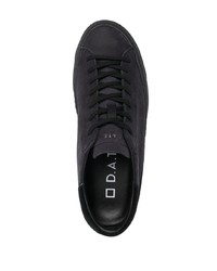 schwarze Leder niedrige Sneakers von D.A.T.E