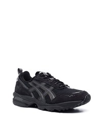 schwarze Leder niedrige Sneakers von Asics