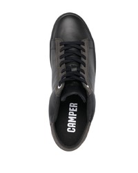 schwarze Leder niedrige Sneakers von Camper