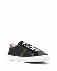 schwarze Leder niedrige Sneakers von D.A.T.E