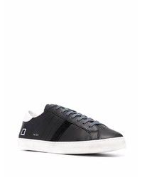 schwarze Leder niedrige Sneakers von D.A.T.E