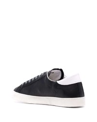 schwarze Leder niedrige Sneakers von D.A.T.E