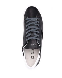 schwarze Leder niedrige Sneakers von D.A.T.E