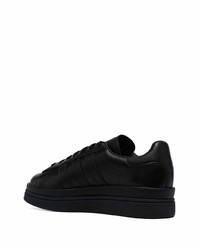 schwarze Leder niedrige Sneakers von Y-3