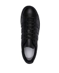 schwarze Leder niedrige Sneakers von Y-3