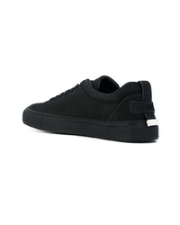 schwarze Leder niedrige Sneakers von Buscemi