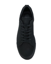 schwarze Leder niedrige Sneakers von Buscemi