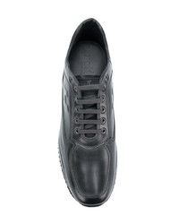 schwarze Leder niedrige Sneakers von Hogan