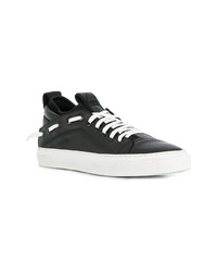 schwarze Leder niedrige Sneakers von Bruno Bordese