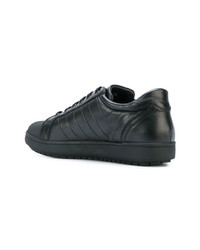 schwarze Leder niedrige Sneakers von Baldinini