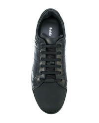 schwarze Leder niedrige Sneakers von Baldinini