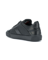 schwarze Leder niedrige Sneakers von Philipp Plein