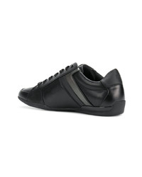 schwarze Leder niedrige Sneakers von BOSS HUGO BOSS