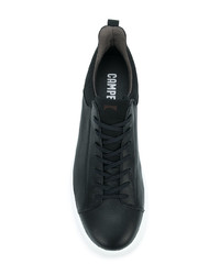 schwarze Leder niedrige Sneakers von Camper