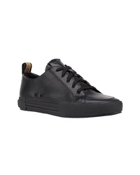 schwarze Leder niedrige Sneakers von Fendi