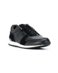 schwarze Leder niedrige Sneakers von Karl Lagerfeld