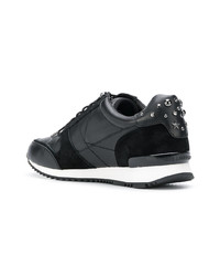 schwarze Leder niedrige Sneakers von Karl Lagerfeld