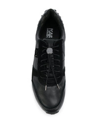 schwarze Leder niedrige Sneakers von Karl Lagerfeld