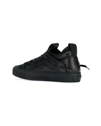 schwarze Leder niedrige Sneakers von Bruno Bordese