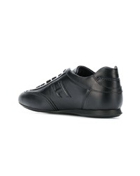 schwarze Leder niedrige Sneakers von Hogan