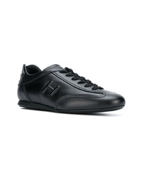 schwarze Leder niedrige Sneakers von Hogan