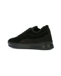 schwarze Leder niedrige Sneakers von Filling Pieces