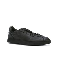 schwarze Leder niedrige Sneakers von Officine Creative