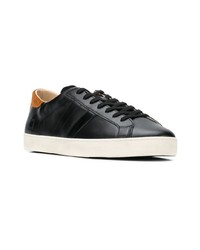 schwarze Leder niedrige Sneakers von D.A.T.E