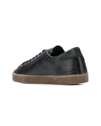 schwarze Leder niedrige Sneakers von D.A.T.E