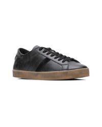 schwarze Leder niedrige Sneakers von D.A.T.E