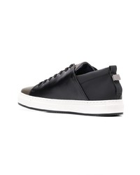 schwarze Leder niedrige Sneakers von Alexander Smith