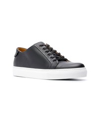 schwarze Leder niedrige Sneakers von Collegium