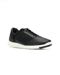 schwarze Leder niedrige Sneakers von Geox