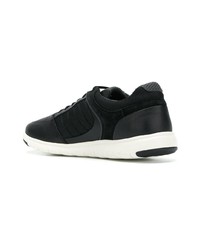 schwarze Leder niedrige Sneakers von Geox