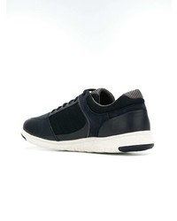 schwarze Leder niedrige Sneakers von Geox