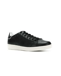 schwarze Leder niedrige Sneakers von Geox