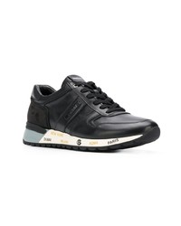 schwarze Leder niedrige Sneakers von Baldinini