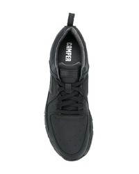 schwarze Leder niedrige Sneakers von Camper