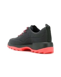 schwarze Leder niedrige Sneakers von Camper Lab