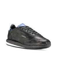 schwarze Leder niedrige Sneakers von Ghoud